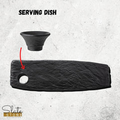 Wilmax Servierschale 32,5 x 10 cm aus schwarzem Porzellan WL-661132/A