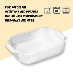 Wilmax Auflaufform mit Griffen, Weiß, 860 ml, 23 x 14.5 cm – WL‑997018/A