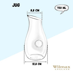 Wilmax Kristall-Glaskrug 750 ml, WL-888339/1C