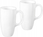 Wilmax Porzellantassen Set mit Griffen 2er Set Weiß 630ml WL-993093/A2
