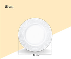 Wilmax Porzellanter Teller, 18 cm, 6 Stück, WL-880101101/A6