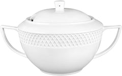 Wilmax Suppenterrine mit Deckel 2800 ml aus Porzellan, oval, weiß, WL-880101511/A