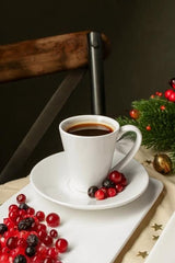 Wilmax Kaffee Tassen & Untertassen Set aus Porzellan 110 ml – WL-993054/2C