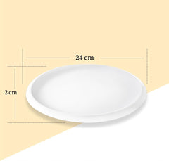 Wilmax Porzellan-Dessertteller Ø 24 cm, 2er Set, Weiß WL-991236/A2