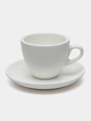 Wilmax Porzellan Tee Tassen & Untertassen Set, 6-teilig, 190 ml, Weiß WL-993175/AB6