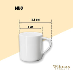 Wilmax Tassen Set 4-teilig aus Porzellan, 320 ml, stapelbar – WL-993040/A4