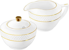 Wilmax Porzellan Zucker- & Milchset, Goldverzierung – WL-880102470/A-880102475/A