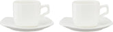 Wilmax Kaffee- und Tee-Tassenset mit Untertassen, 2-teilig, Porzellan WL-993041/2C