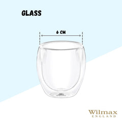Wilmax Glas mit Doppelwand, 100 ml, WL-888758/A