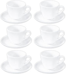 Wilmax Tassen- und Untertassen-Set | 6er-Set | 300 ml Porzellan | WL-993176/AB6