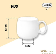 Wilmax Porzellantasse, 400 ml, WL-993084/A