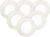 Wilmax Hauptgangteller mit Goldlinien, 28 cm, 6er Set, WL-880102106/A6