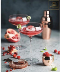 Wilmax Champagnergläser, 300 ml, 2er-Set, Kristallglas, WL-888105/2C