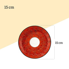 Wilmax Porzellan Untertasse, 15 cm, Splash Red Kollektion, WL-667236/B