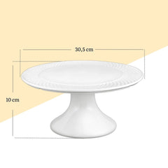Wilmax Porzellan Tortenständer, 30,5 x 10 cm – WL-880101704/A