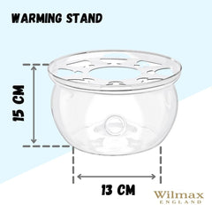 Wilmax Warming Stand aus hitzebeständigem Glas für Teekannen und Kaffeekannen WL-888903/A