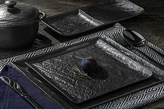 Wilmax Quadratische Platte SlateStone 27 cm Schwarz WL-661107/A