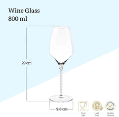 Wilmax Weinglas-Set 800 ml, Kristallin – WL-888102/2C