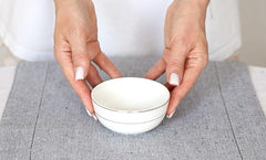 Wilmax Schüssel mit Goldlinien, 12 cm, 2er Set, WL-880102366/A2