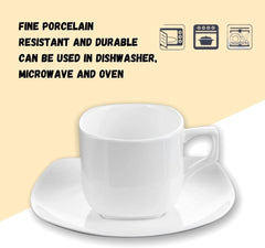 Wilmax Tee Tassen & Untertassen Set 2-teilig 200 ml Porzellan WL-993003/2C