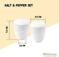 Wilmax Salz- & Pfeffer Set 2-teilig aus Porzellan WL-880124/2C