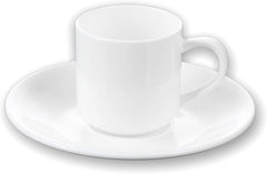 Wilmax Kaffee Tassen Set mit Untertassen 90 ml, 2er-Set – WL-993007/2C