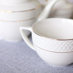 Wilmax Jumbo-Becher mit Goldlinien, 500 ml, 6er Set, WL-880102409/A6