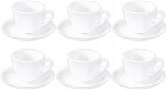 Wilmax Kaffeetassen-Set mit Untertassen, 6-teilig, 110 ml WL-993174/AB6