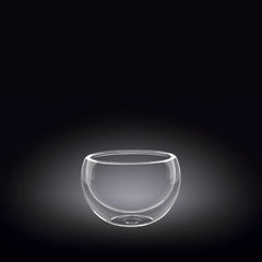 Wilmax Doppelwandige Glasschüssel, 80 ml, WL-888751/A