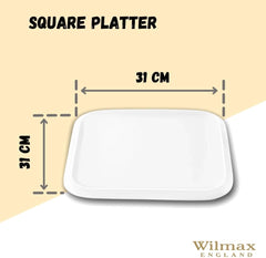 Wilmax Porzellanplatte, quadratisch, 31 x 31 cm, WL-991229/A
