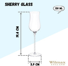 Wilmax Sherry Glas Set 2-teilig 130 ml – WL-888110/2C