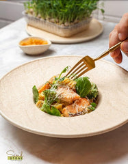 Wilmax Tiefe Teller, 2er Set, 27 cm Sandstein Design WL-661316/A2