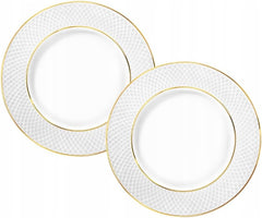Wilmax Porzellanteller mit Goldrand, 2 Stück, 18 cm – WL-880102101/A2