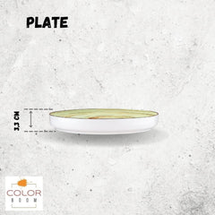 Wilmax Teller, 23 cm, Pistaziengrün, Porzellan, WL-669119/A