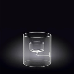Wilmax Teelichthalter aus Glas für 1 Teelicht, 9 cm – WL-888904/A