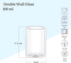 Wilmax Glas, 100 ml, Set aus 6 Gläsern – WL-888780/A6