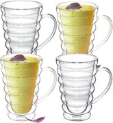 Wilmax Thermoglas mit Bubble-Griff, 300 ml, 4er Set, WL-888424/A4