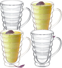 Wilmax Thermoglas mit Bubble-Griff, 300 ml, 4er Set, WL-888424/A4