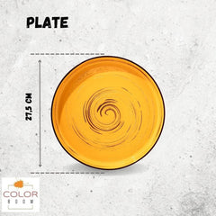 Wilmax Teller Spiral Gelb 28 cm – Elegantes Design für stilvolles Servieren – WL-669420/A