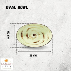 Wilmax Porzellanschüssel Oval 25 cm Pistazienfarben WL-669140/A