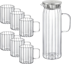 Wilmax Gläser- & Karaffen-Set, 6 Tassen & 1 Karaffe, WL-888220/A-888617/A6