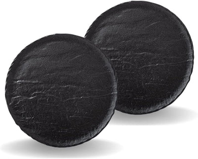 Wilmax Runder Teller 25 cm 2er Set SlateStone Schwarz WL-661126/A2