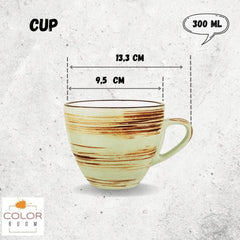 Wilmax Kaffee Tassen & Untertassen Set 6-teilig 300 ml WL-669136/AB6