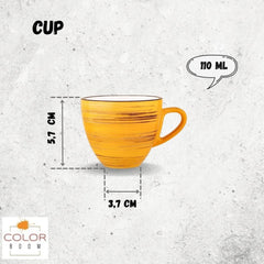 Wilmax Espressotasse, 110 ml, Gelb, Porzellan, WL-669434/A