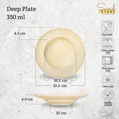 Wilmax SandStone Tiefer Teller 25,5 cm Porzellan WL-661330/A