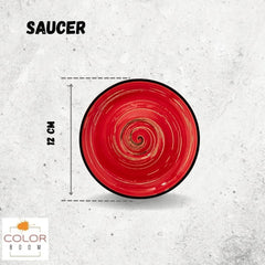 Wilmax Untertasse, 12 cm, ColorBoom Spiral Rot, WL-669234/B