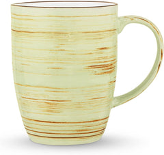 Wilmax SPIRAL Becher | WL-669137/A6 | 6er-Set | 460 ml | Porzellanbecher | Farbe Zartgrün