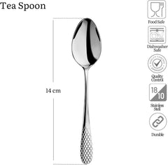 Wilmax Kaffee- und Teelöffel 14 cm Edelstahl, Set mit 6 Stück – WL-999203/6C