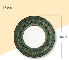 Wilmax Porzellan Teller 16 cm, Grün Splash WL-667539/A