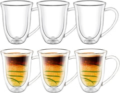 Wilmax Doppelwandige Glastasse, 300 ml, 6er Set, WL-888726/A6